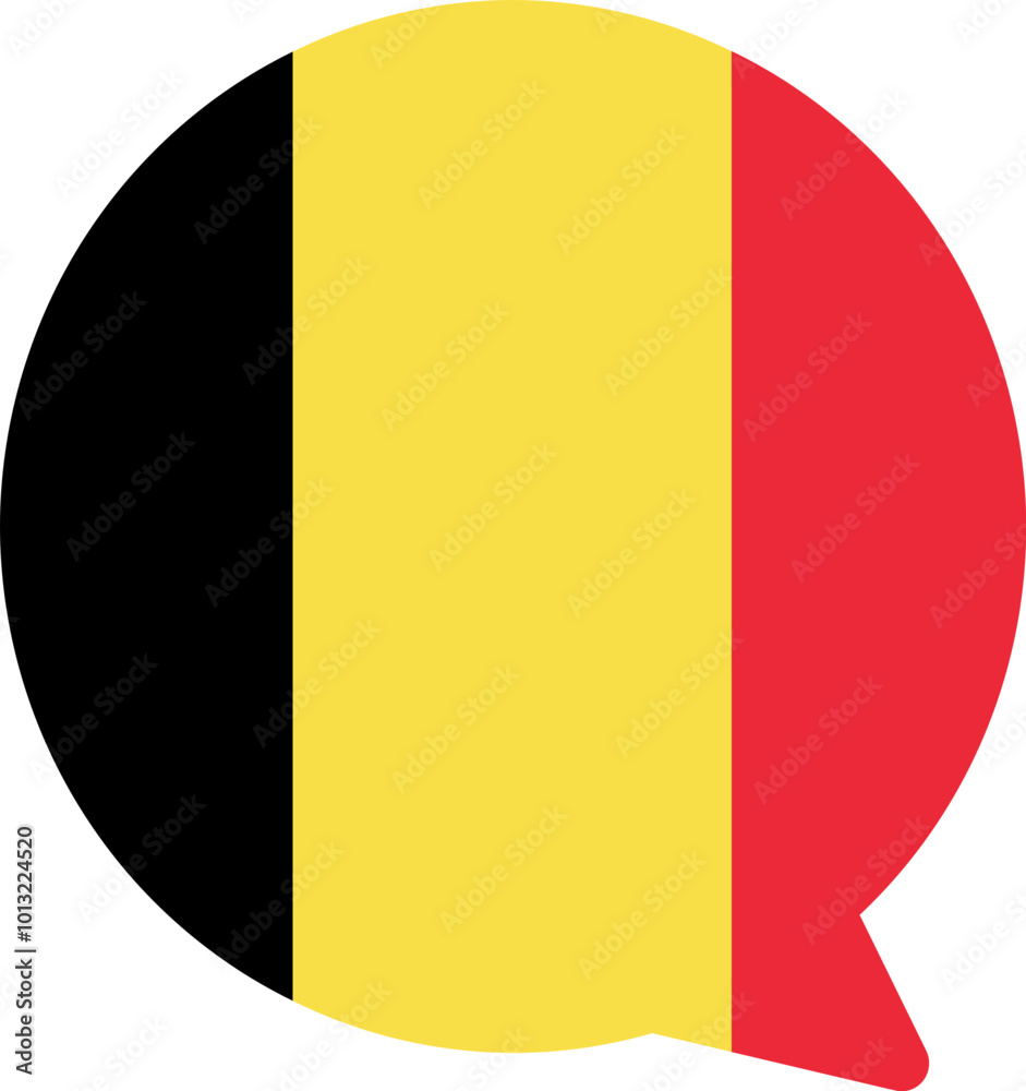 Fototapeta premium Belgium Falg on Chat Icon