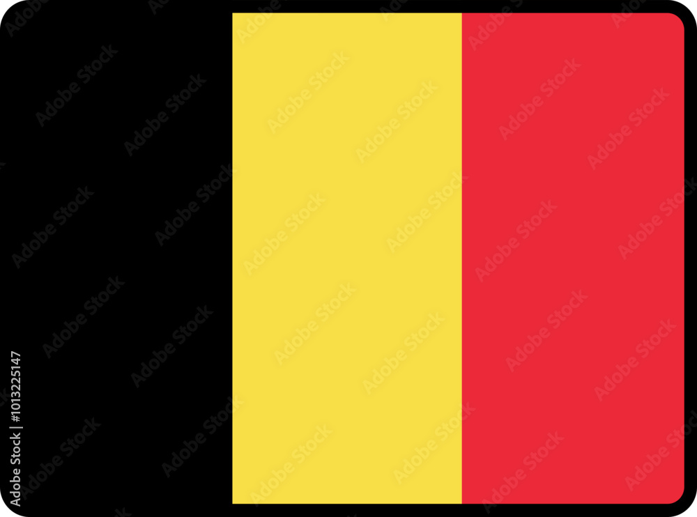 Fototapeta premium Belgium Flag Smooth rectangle icon
