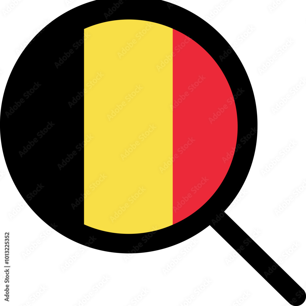 Fototapeta premium Search Shape of Belgium Flag