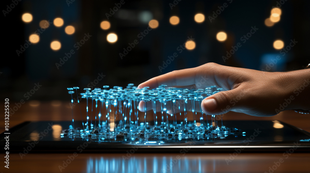 Blurry Hand Interacting with Automation Technology Blurry Hand Interacting with Automation Technology