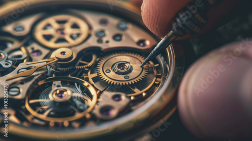 repairing old mechanical watch