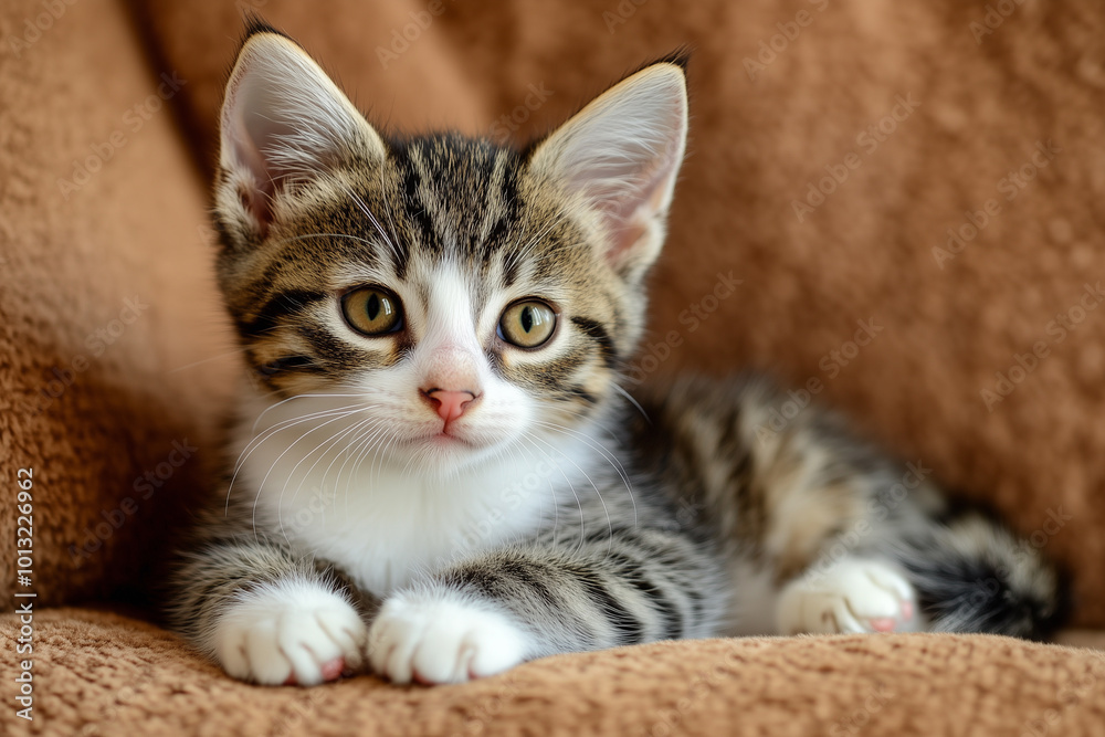 Fototapeta premium Adorable and Cute Kitten Background