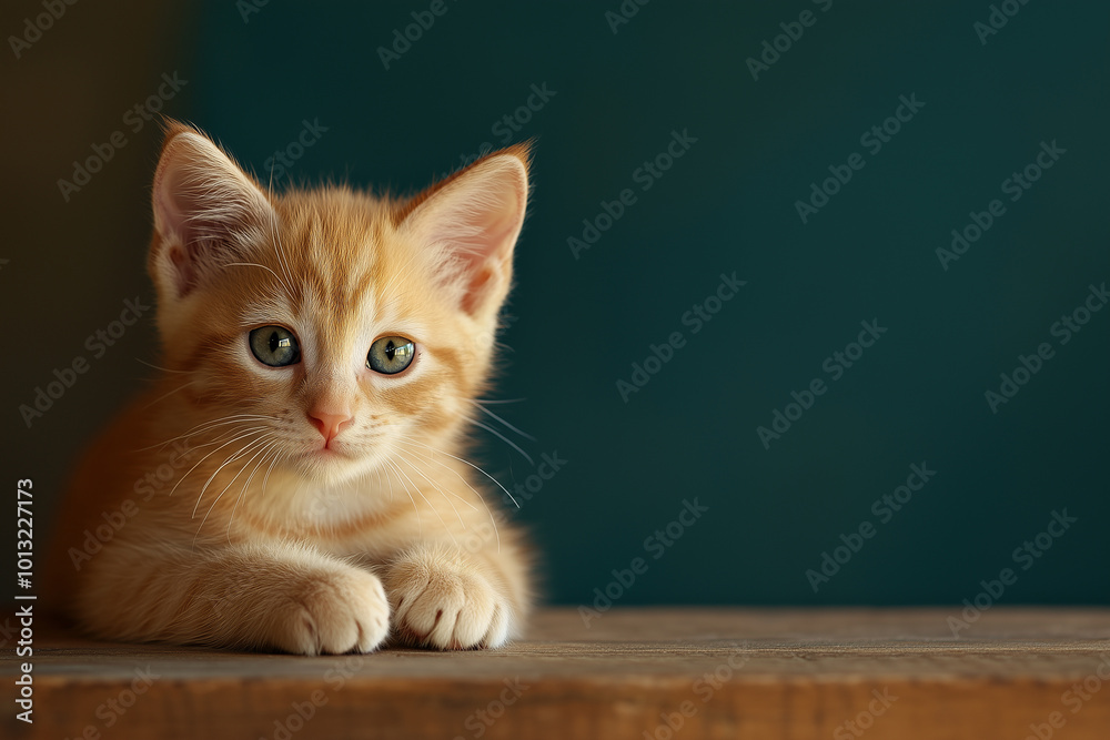 Obraz premium Adorable and Cute Kitten Background