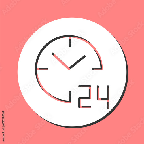 24 hours Vector Icon