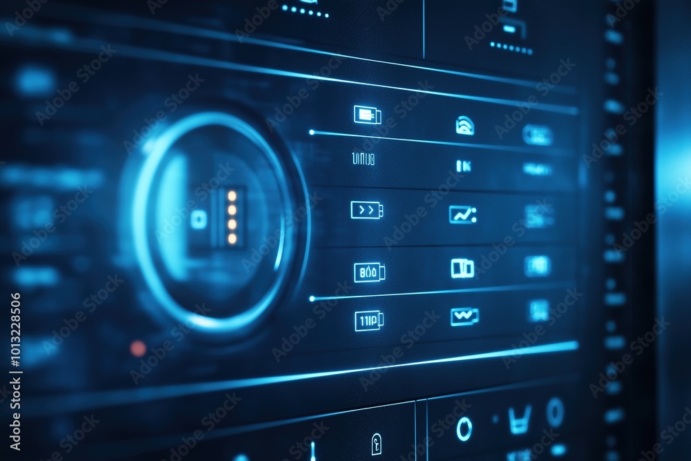 Futuristic data analytics manager interface Futuristic data analytics manager interface