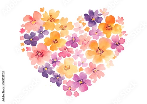 heart made from flowers