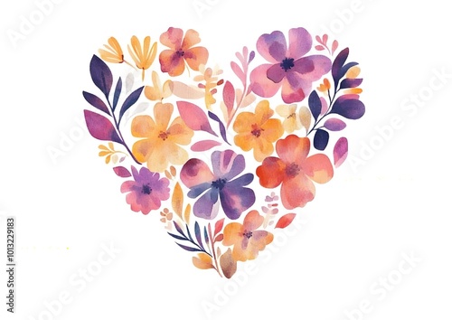 heart made from flowers