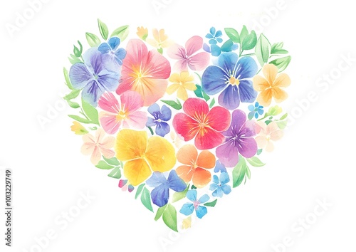 heart made from flowers