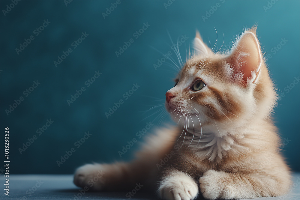 Obraz premium Adorable and Cute Kitten Background