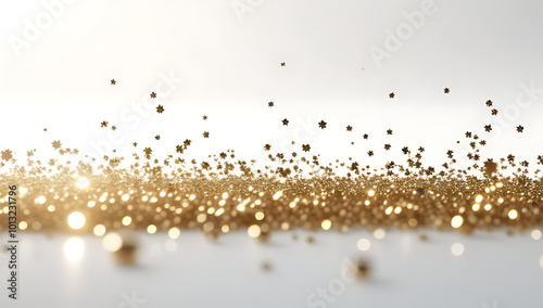 glittering dust particles creating magical effect white background perfect holiday designs