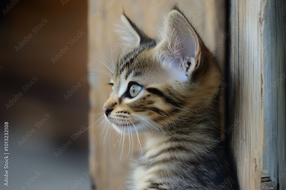 Obraz premium Adorable and Cute Kitten Background