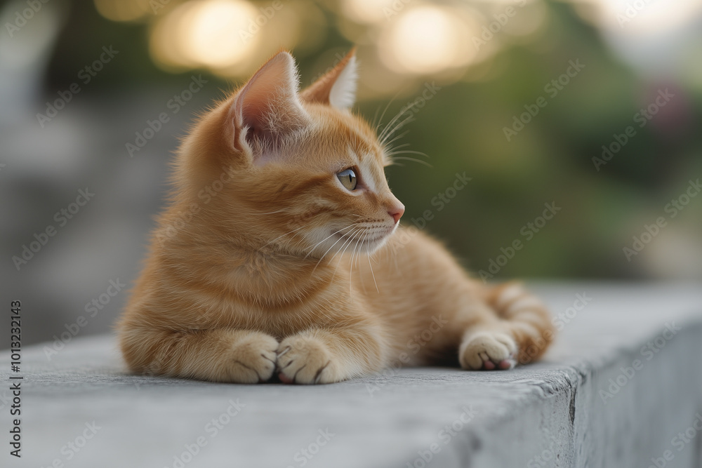 Obraz premium Adorable and Cute Kitten Background