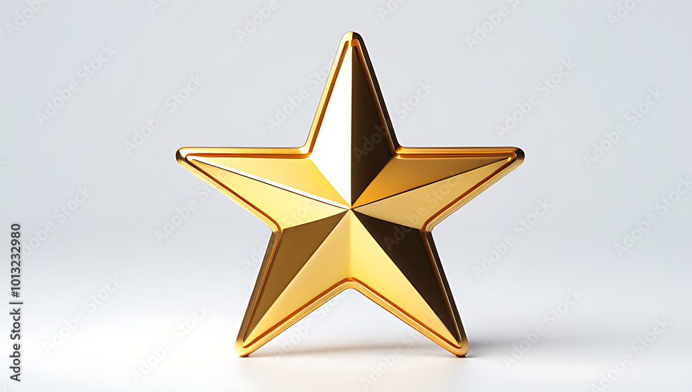 Obraz premium gold star isolated white background perfect christmas designs