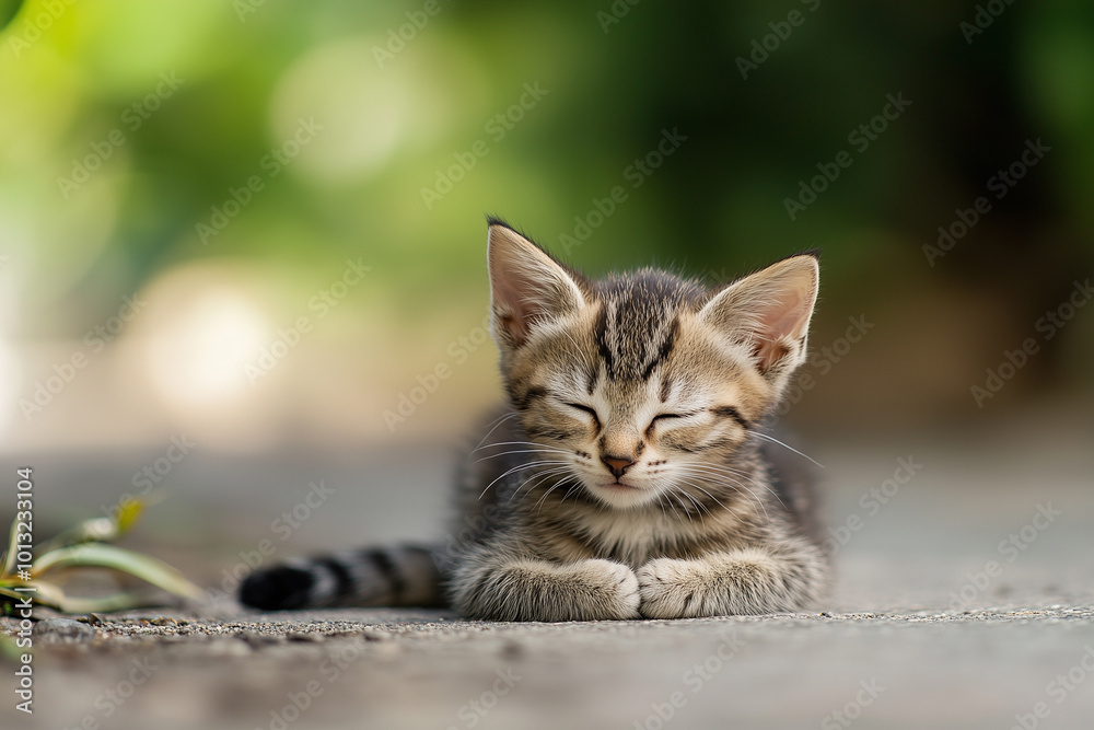 Fototapeta premium Adorable and Cute Kitten Background