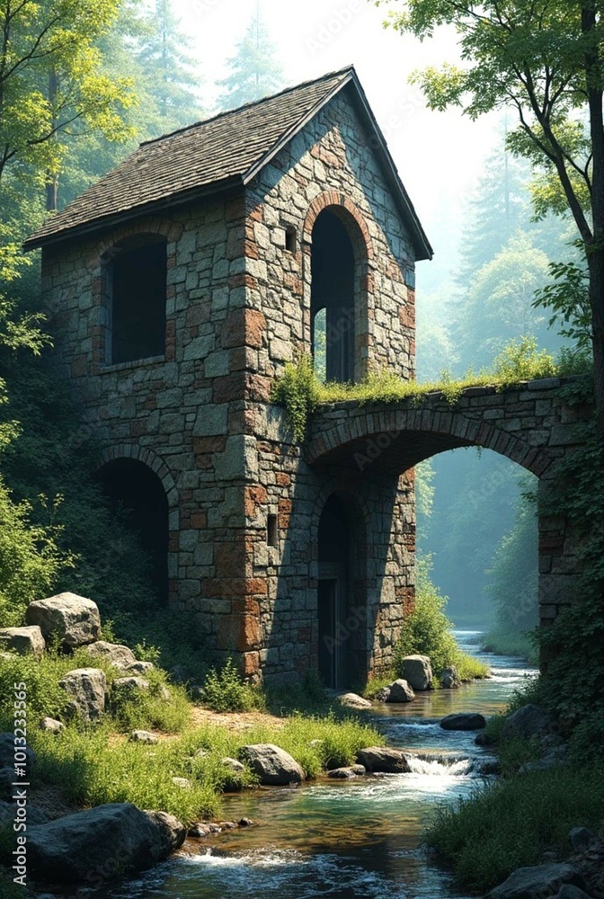 Obraz premium old stone mill
