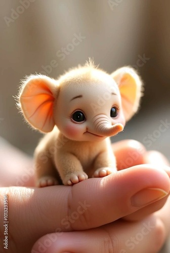elephant in hand