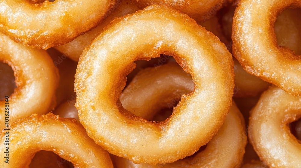 Delicious Golden Fried Onion Rings on a Plate Delicious Golden Fried Onion Rings on a Plate