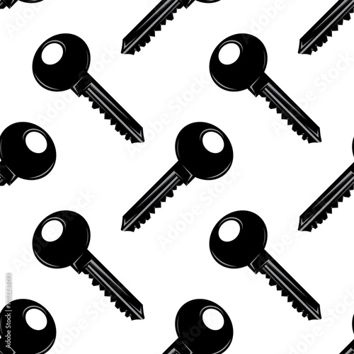 Vector key icon isolated on white background. Key icon. Lock or unlock sign. Padlock. Lock symbol. Unblock. Password icon. Access sign. Private access. Logo template. Safety symbol. Door key.