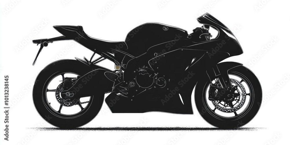 Obraz premium Vintage Motorcycle Drawing