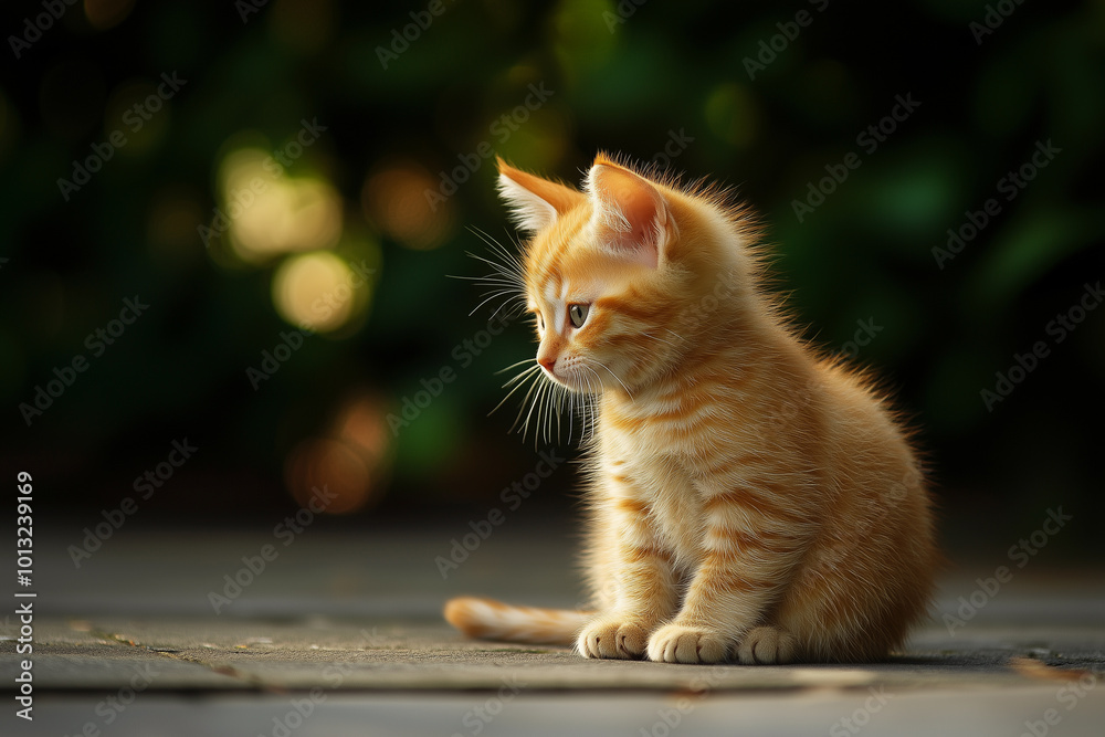 Obraz premium Adorable and Cute Kitten Background