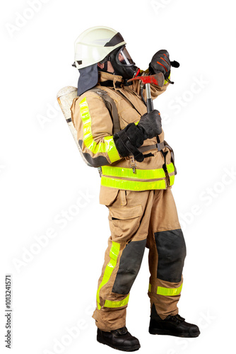Feuerwehrmann mit Axt
