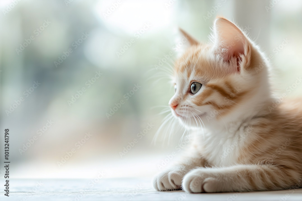 Obraz premium Adorable and Cute Kitten Background