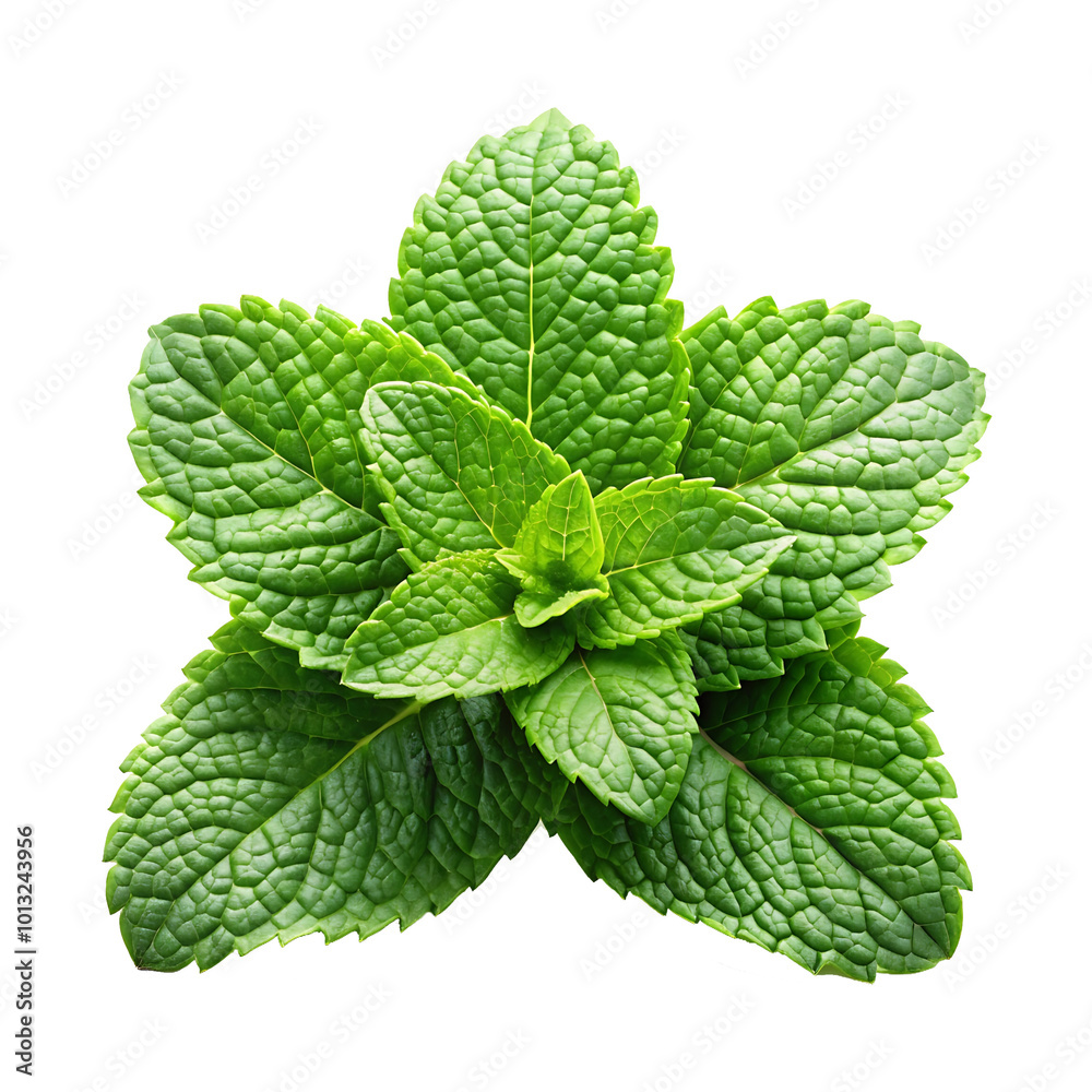 Fresh Peppermint or mine leaf isolated on a transparent background Fresh Peppermint or mine leaf isolated on a transparent background