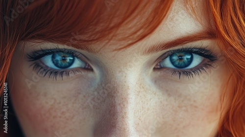 Woman's red hair close-up