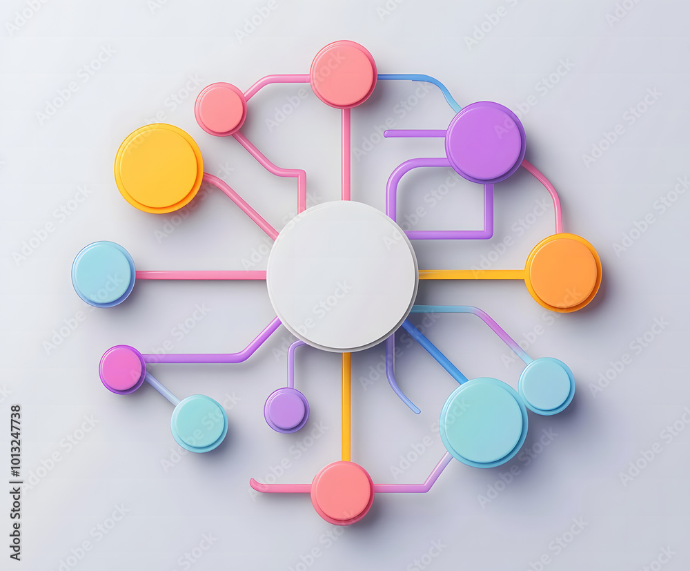 3D simple flat vector illustration design on a white and grey background design with colorful circles and a circular chart design, a minimalistic and simple design 3D simple flat vector illustration design on a white and grey background design with colorful circles and a circular chart design, a minimalistic and simple design