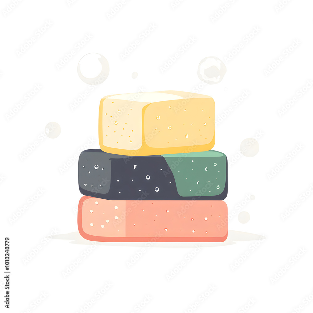 Flat design illustrations Soap Flat design illustrations Soap