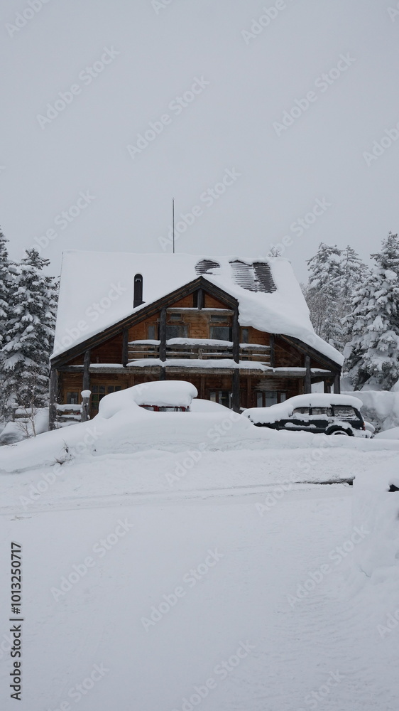 house in snow house in snow