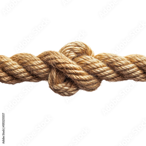 Close-up of a Rope Knot Isolated On a Transparent Background