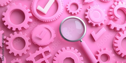 World Quality Week: Artistic Arrangement of Quality Assurance Symbols
