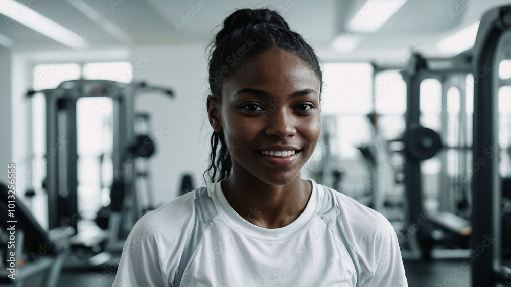 Beautiful African American gym trainer Beautiful African American gym trainer