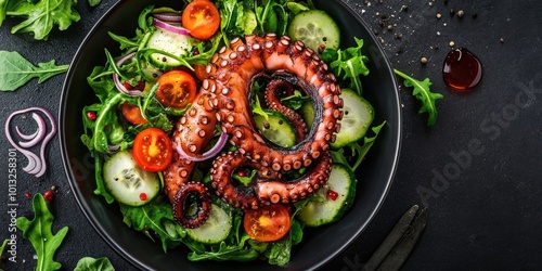 Octopus on Plate photo