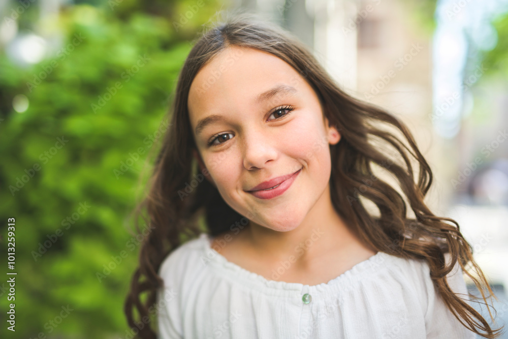 Happy teen girl 11-15 year old. Portrait beautiful woman Happy teen girl 11-15 year old. Portrait beautiful woman