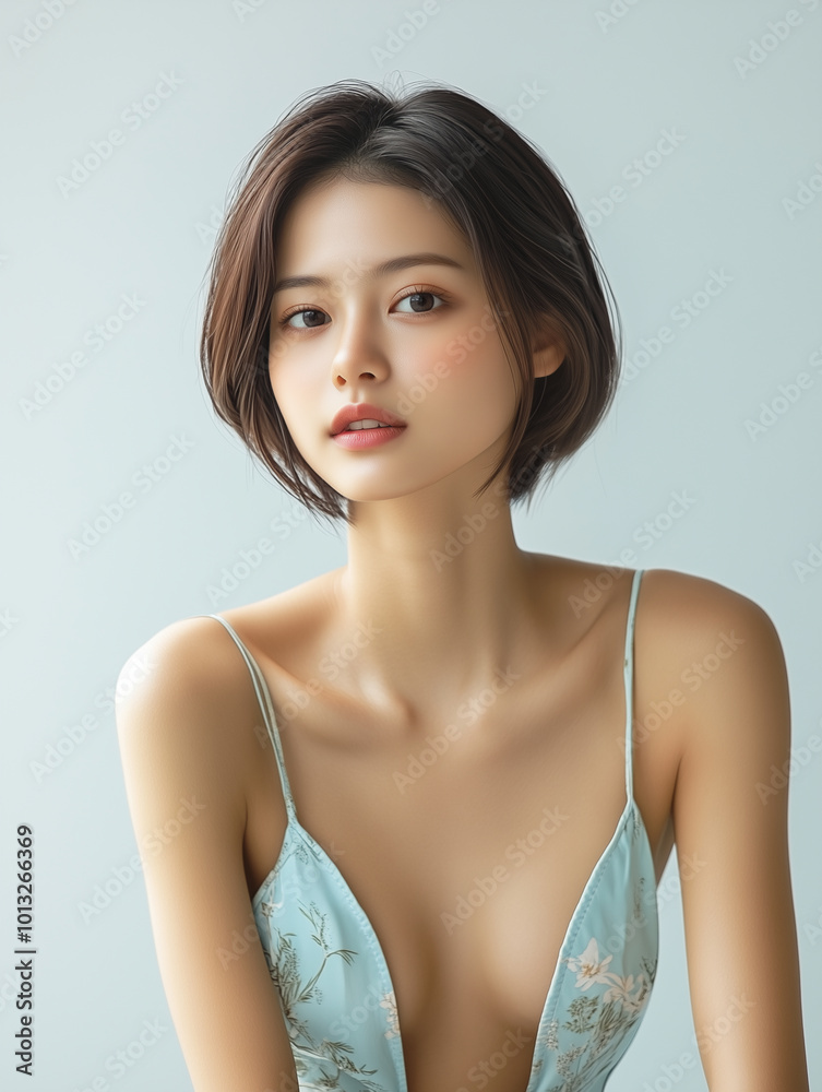 肌の露出が多い服の女性 肌の露出が多い服の女性