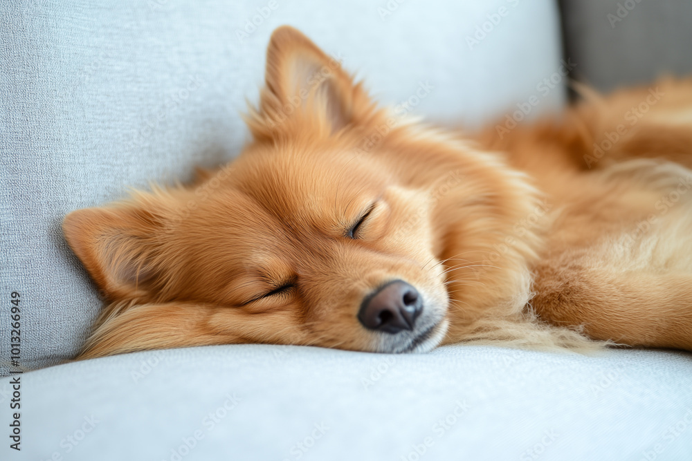 Sleeping Dog Close-Up Background Sleeping Dog Close-Up Background