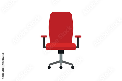 Office chair vector art illustration.
