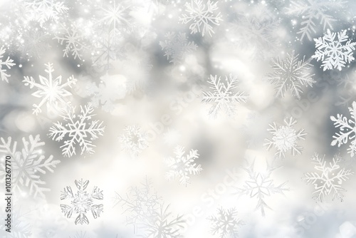 Winter snowflakes background