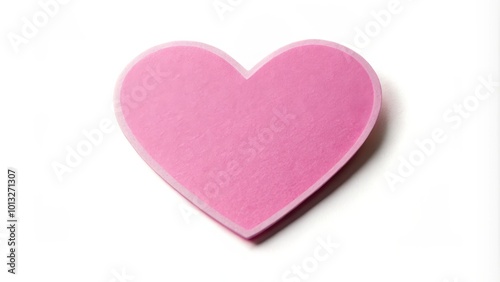 Charming pink heart sticker, ideal for creative projects, scrapbooking, and DIY crafts. A delightful accent that adds a