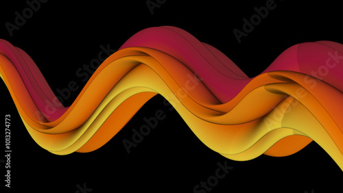 Abstract vector of swirling, wavy lines in vibrant shades of red, orange, and yellow., red and yellow abstract