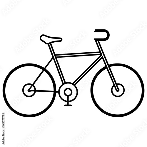 bicycle icon isolated on white