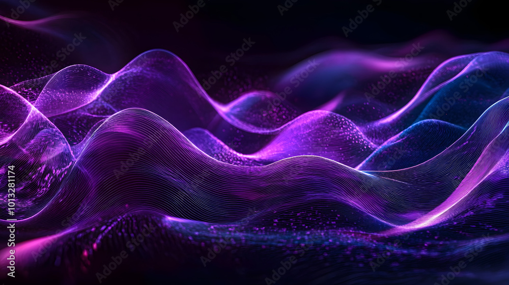 Abstract Purple and Blue Waves Abstract Purple and Blue Waves