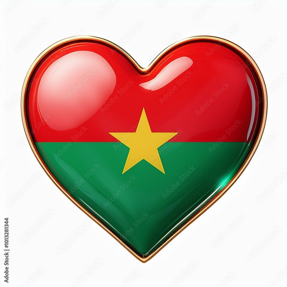 ブルキナファソの国旗のハート(Heart of Burkina Faso flag on white.)
ブルキナファソの国旗のハート(Heart of Burkina Faso flag on white.)