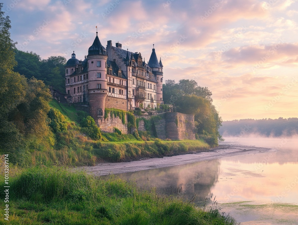 Obraz premium Castle on Green Hill
