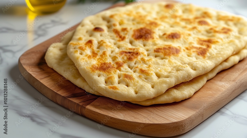Flat bread make from gluten free flour ingredient on wooden board Flat bread make from gluten free flour ingredient on wooden board