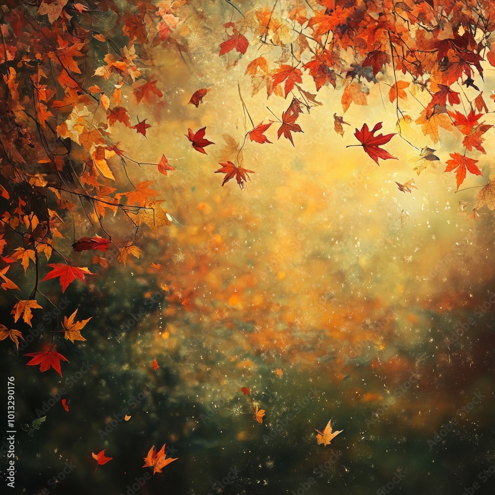 Beautiful maple leaves in autumn sunny day in foreground and blurry background in Kyushu, Japan. No people, close up, copy space, Beautiful maple leaves in autumn sunny day in foreground and blurry background in Kyushu, Japan. No people, close up, copy space,