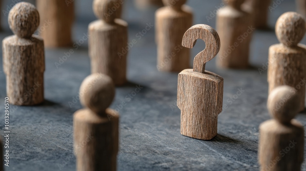 Anonymous business figure with a question mark, showcasing the concept of identity, unknown individuals, or secretive roles in business