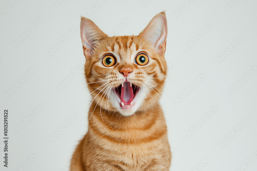 Angry and surprised cat isolated on transparent png background with a funny and excited expression. Angry and surprised cat isolated on transparent png background with a funny and excited expression.